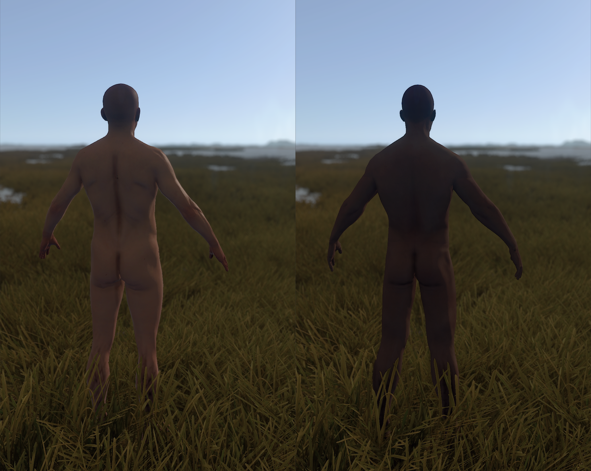 I managed to get the model in-game this week and all the main materials loo...
