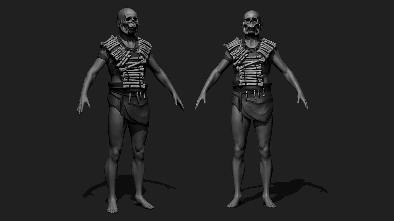 As a byproduct of the bone armour I'll updating the skull too. 