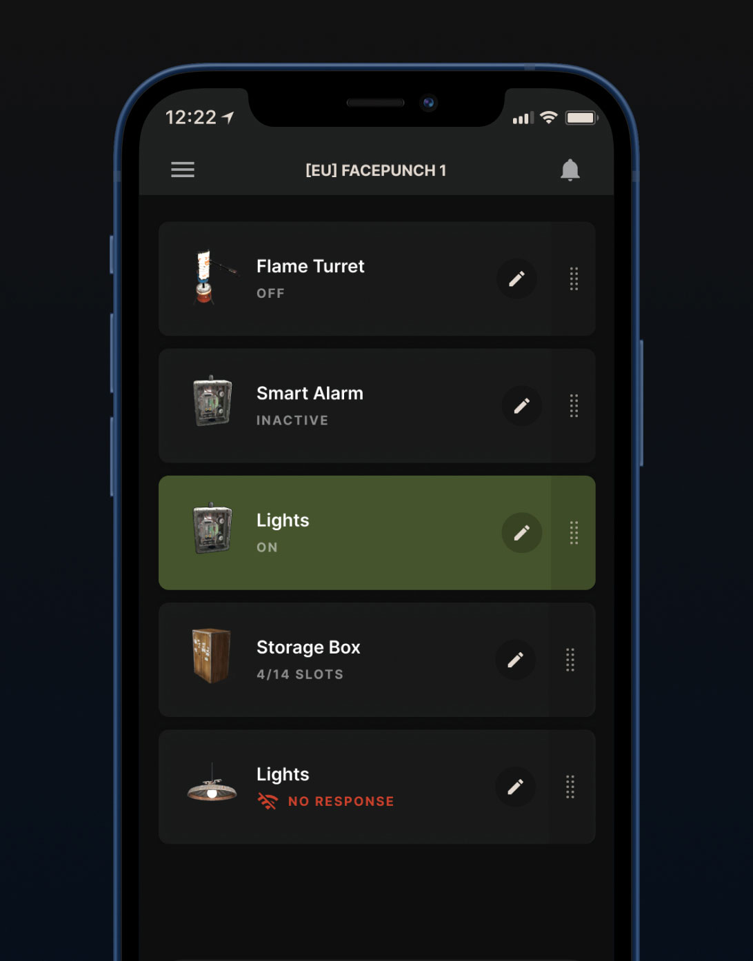 Rust+ Companion Devices View