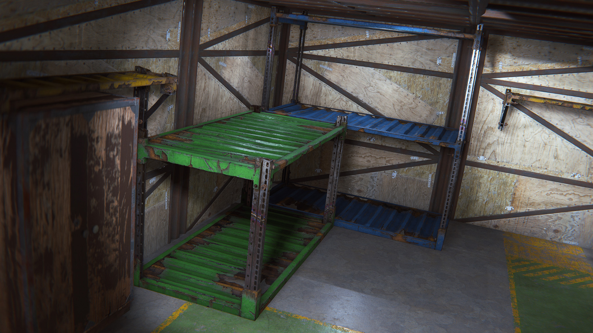 Salvaged Industrial Shelves