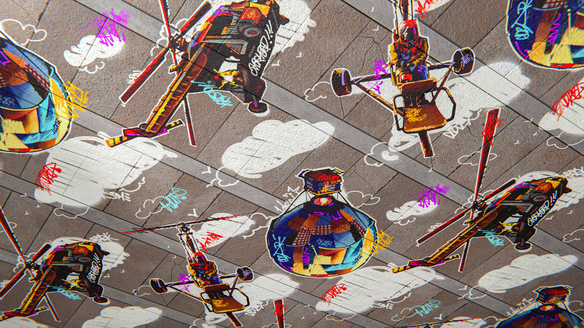 Graffiti Murals Ceiling