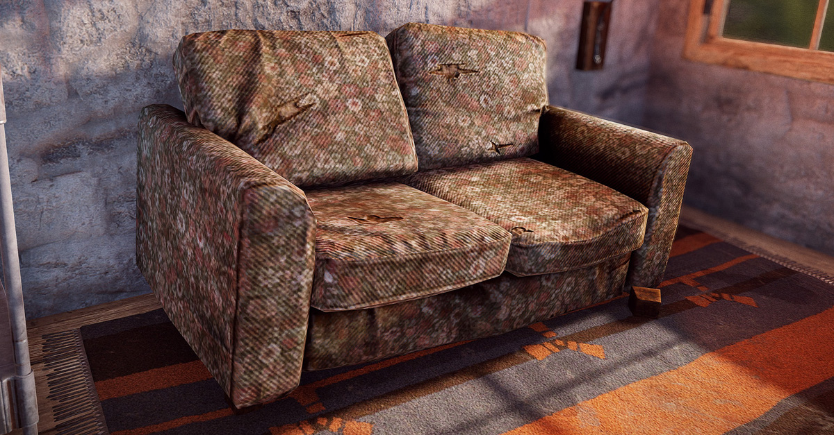 Pattern Sofa — Rust