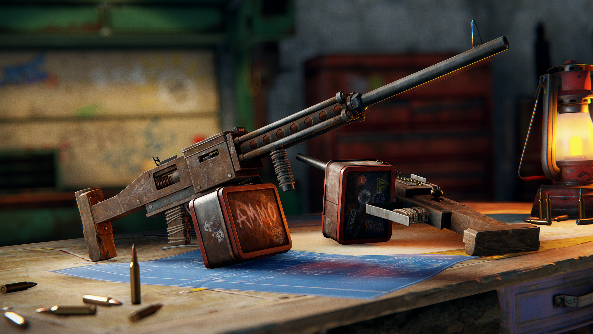 The handmade light machine gun is a new tier 3 craftable weapon, with high ...