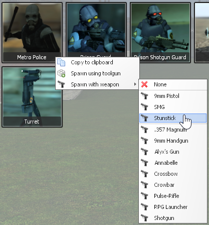 gmod spawn without weapons