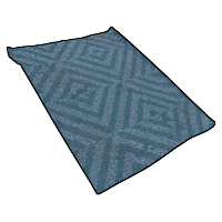 Carpet Blue Diamonds in Rust