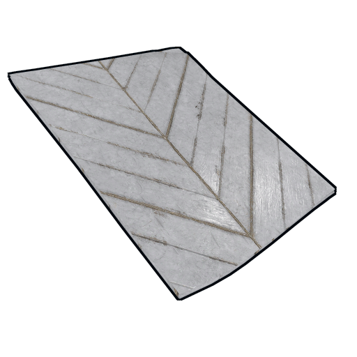 Parquet Chevrons Painted White