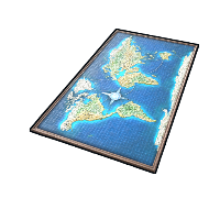 FancyOrb Global Warfare Rug in Rust