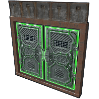 KICK Double Armored Door in Rust