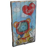 Teddy Love Wooden Door