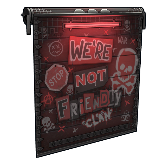 NOT Friendly Clan Garage Door