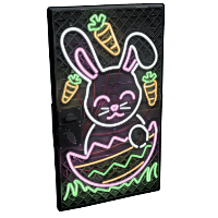Neon Easter Bunny Door
