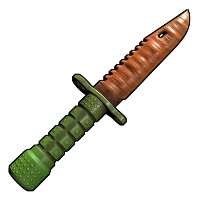 Carrot Combat Knife in Rust