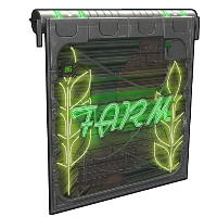 Neon Farm Door in Rust