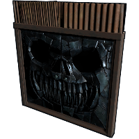 Twisted Metal Double Door in Rust