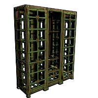 Bamboo Cage Locker in Rust