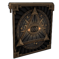 All-Seeing Eye Garage Door in Rust