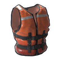 Life Vest Hide Shirt in Rust