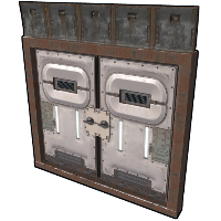 Space Station Armored Double Door in Rust