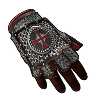 Knights Templar Roadsign Gloves in Rust