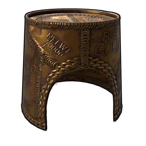 Gold Chains Bucket Helmet