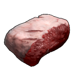 Carne de gato grande cruda