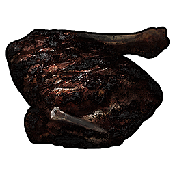 Carne de ciervo quemada