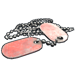 Chapas de identificación rojas