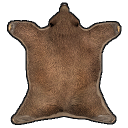 Alfombra de piel de oso
