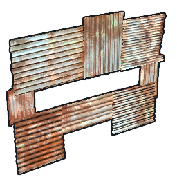 Horizontale Metallschießscharte