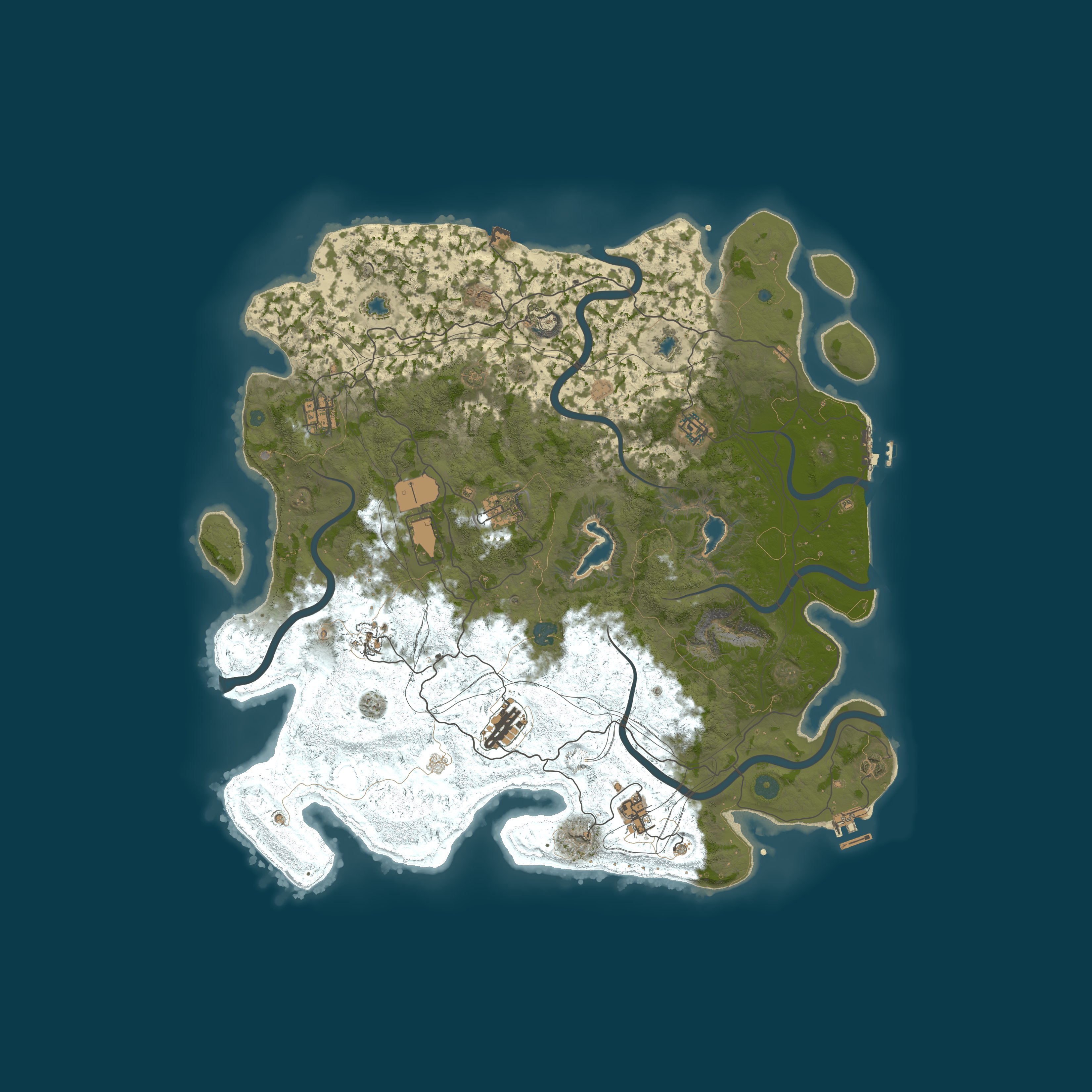 Map for |US| Paradise Island |PvE|Vanilla|2x|NoRaid|NoDecay|
