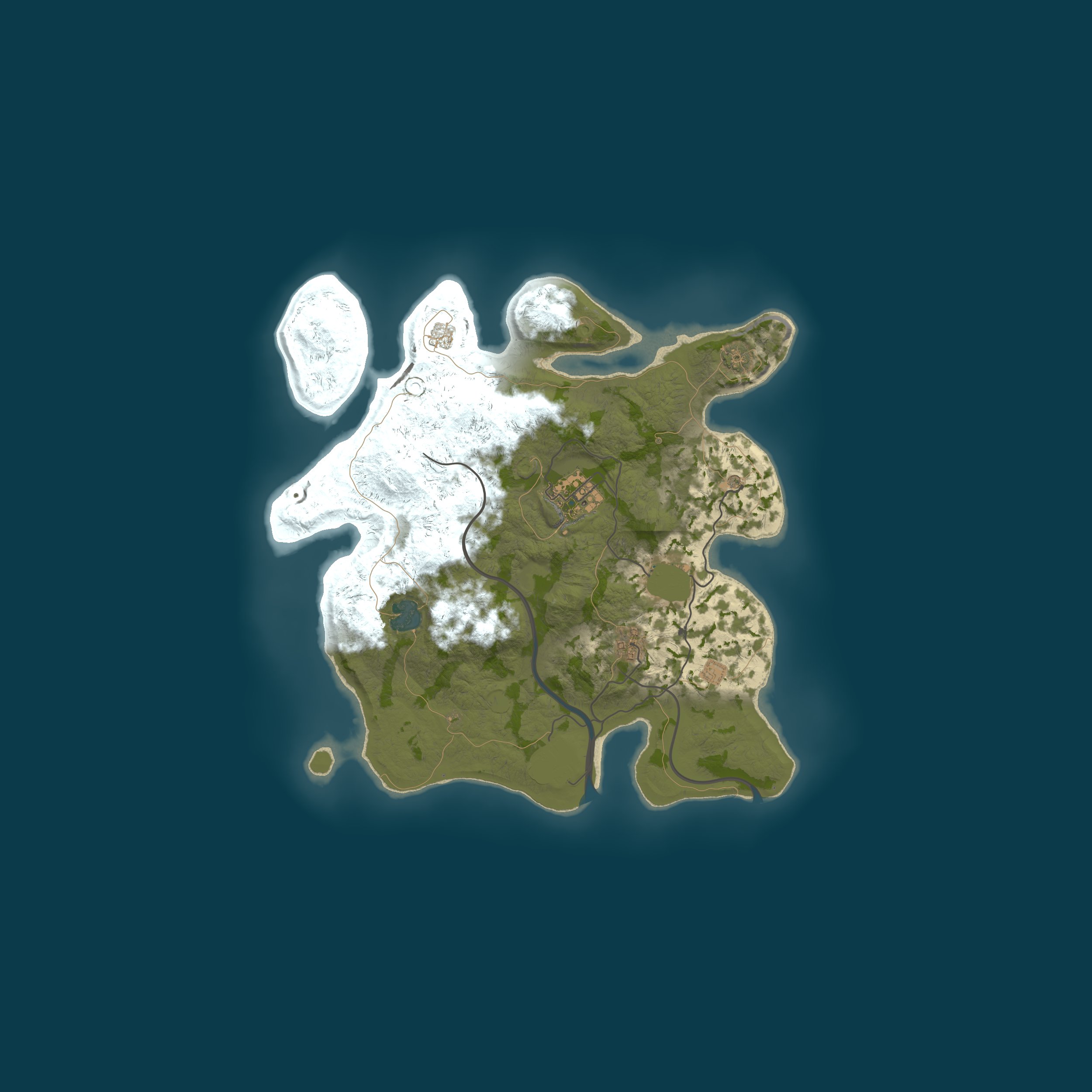 Custom Map, size 3000, seed 1337