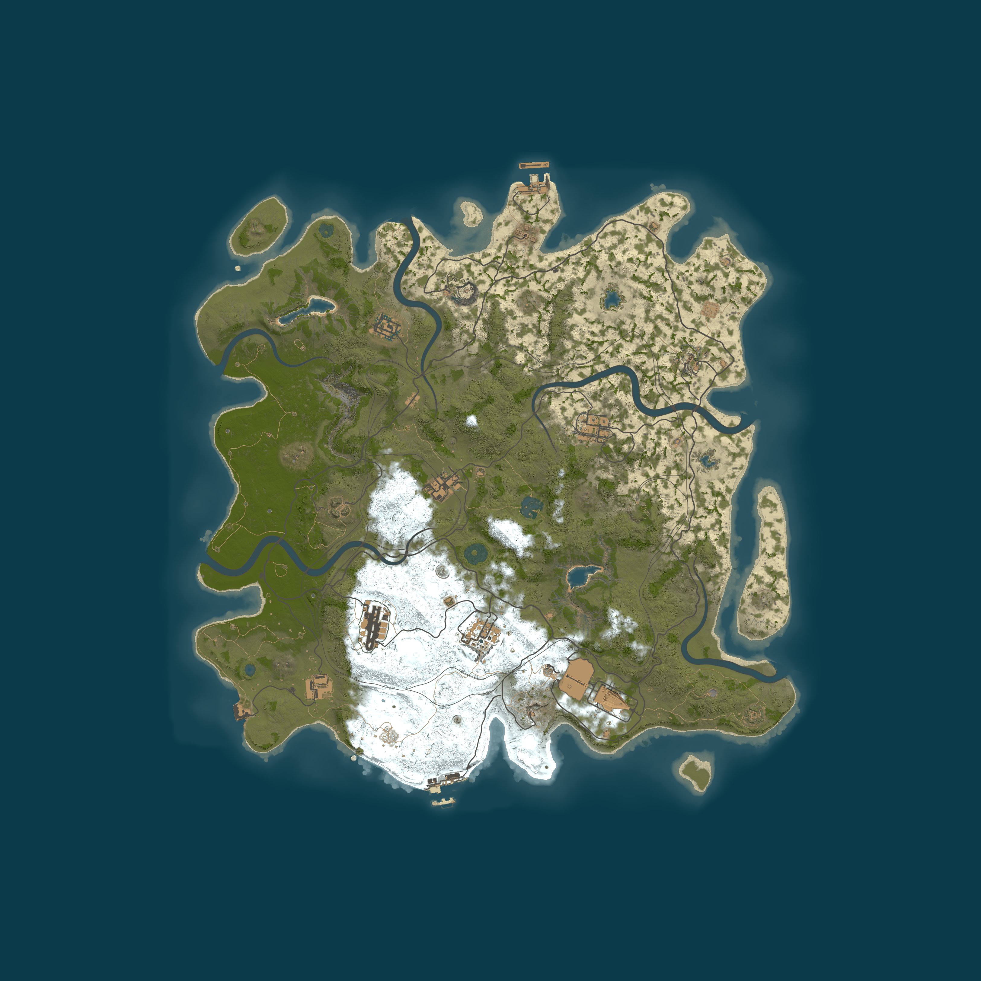 Map for ausRUSTen #2 |PvE|Raidable Bases|Defendable Bases|Defendable Ho