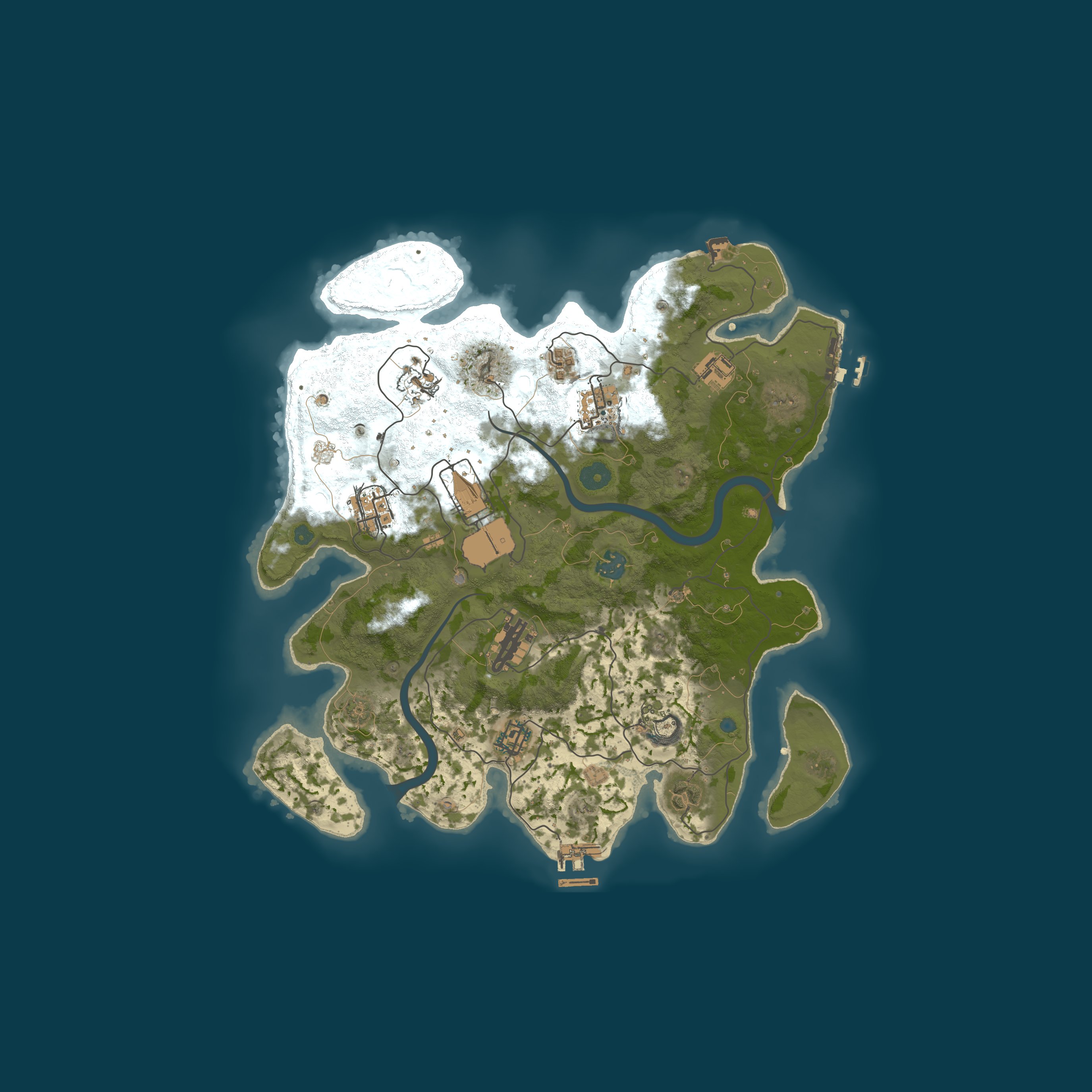 Procedural Map, size 3500, seed 2143342663