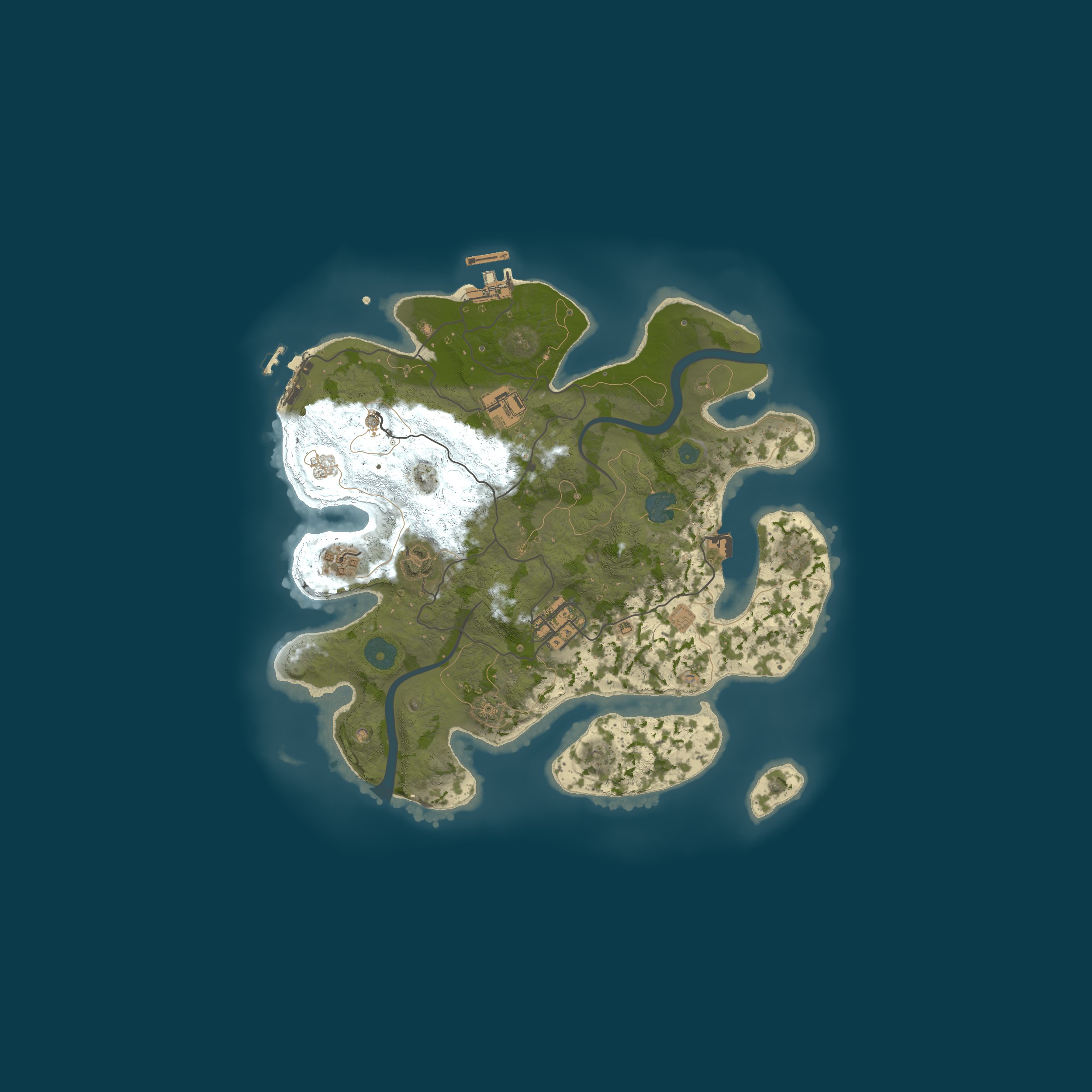 Map for [BR] Rust Legends | PVE 10X | PVP Monumentos