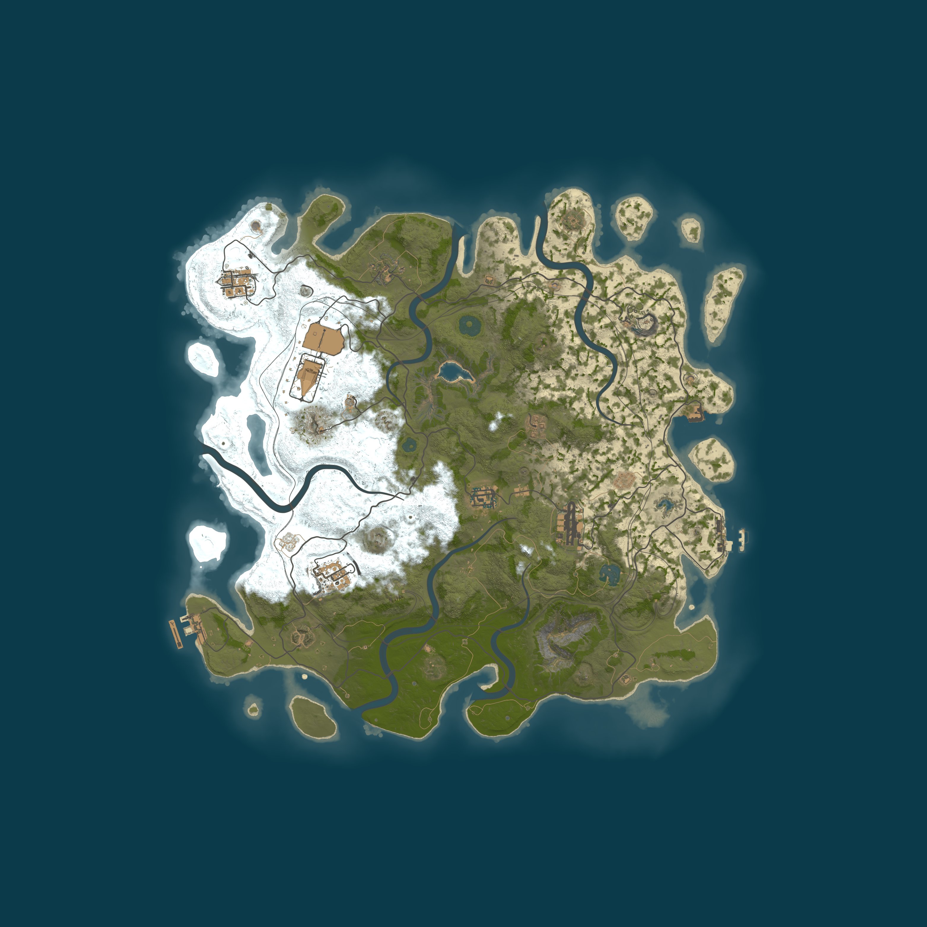 Map for New Moon PvE | Raidable Bases | Zombies | Abandoned Bases | Sig
