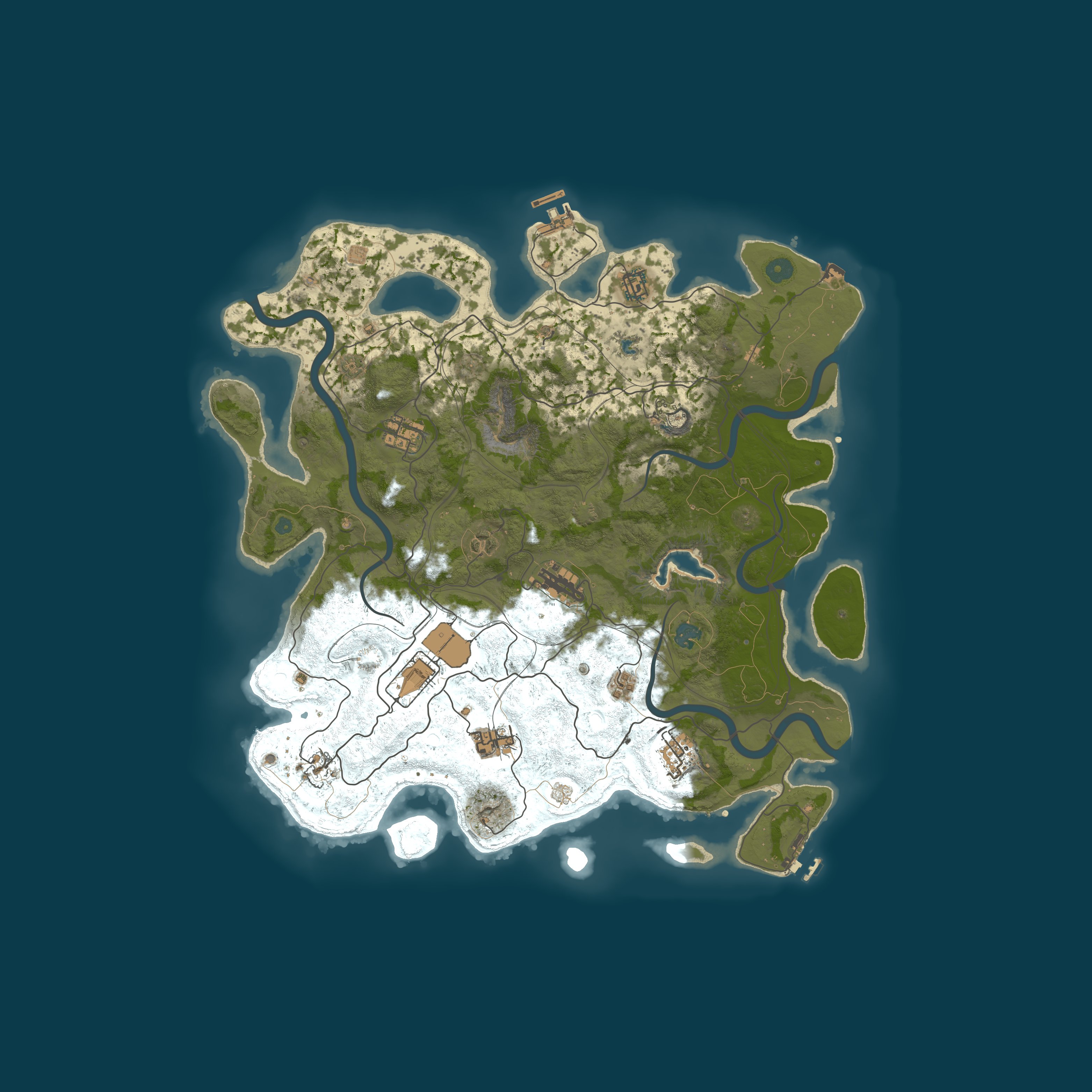 Map for Rusty Nerds Family Friendly PVE|ZLevels|NoUpkeep|SkinBox