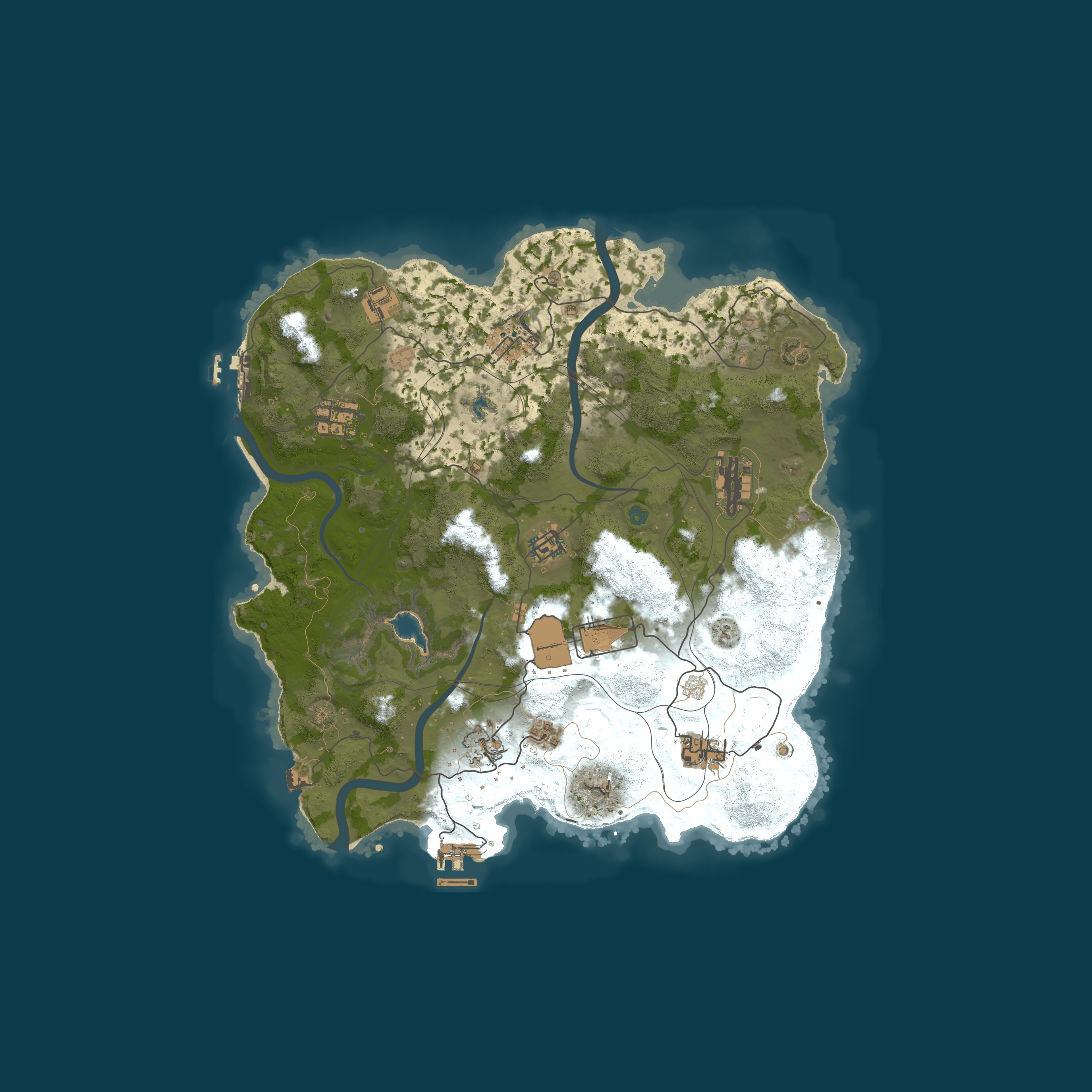 RustForNoobs Generated Maps, size 3500, seed 22595
