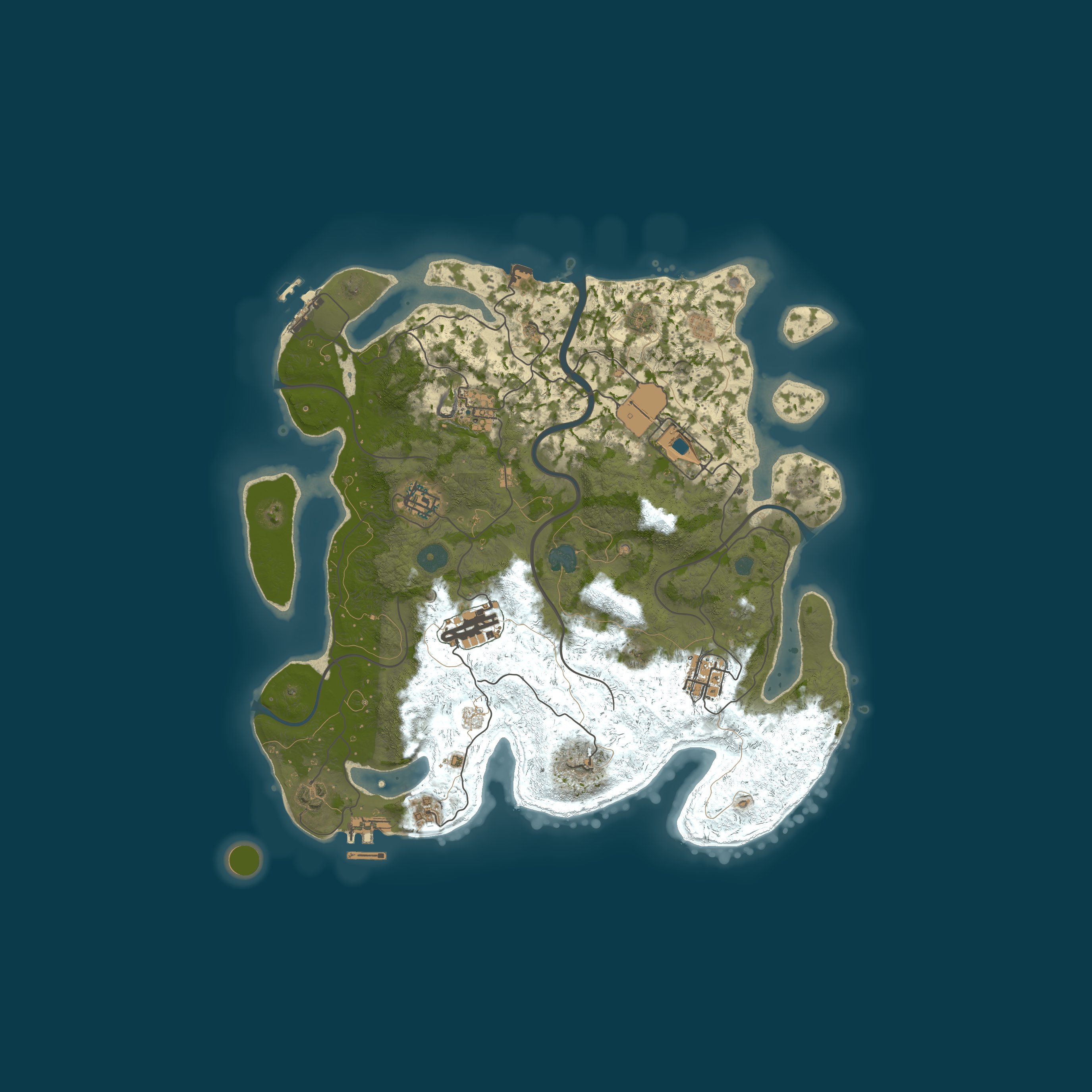 Custom Map, size 3500, seed 1337