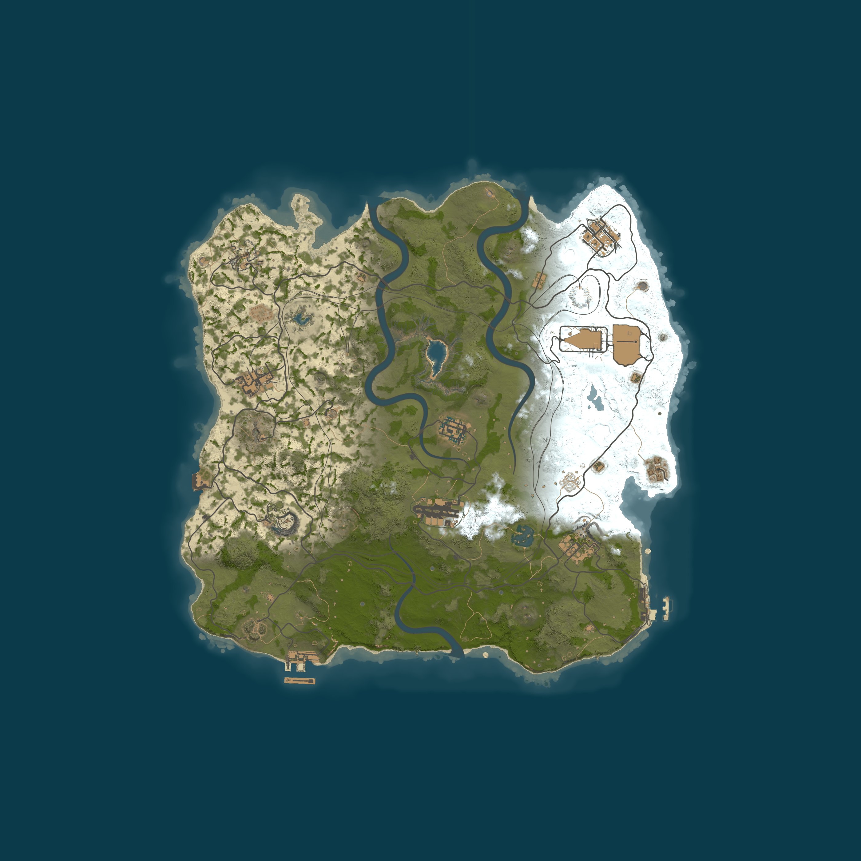 Map for XRUST.CO US 3x MONTHLY Solo/Duo/Trio/Quad 5/3 5.3 Quests|Shop|T