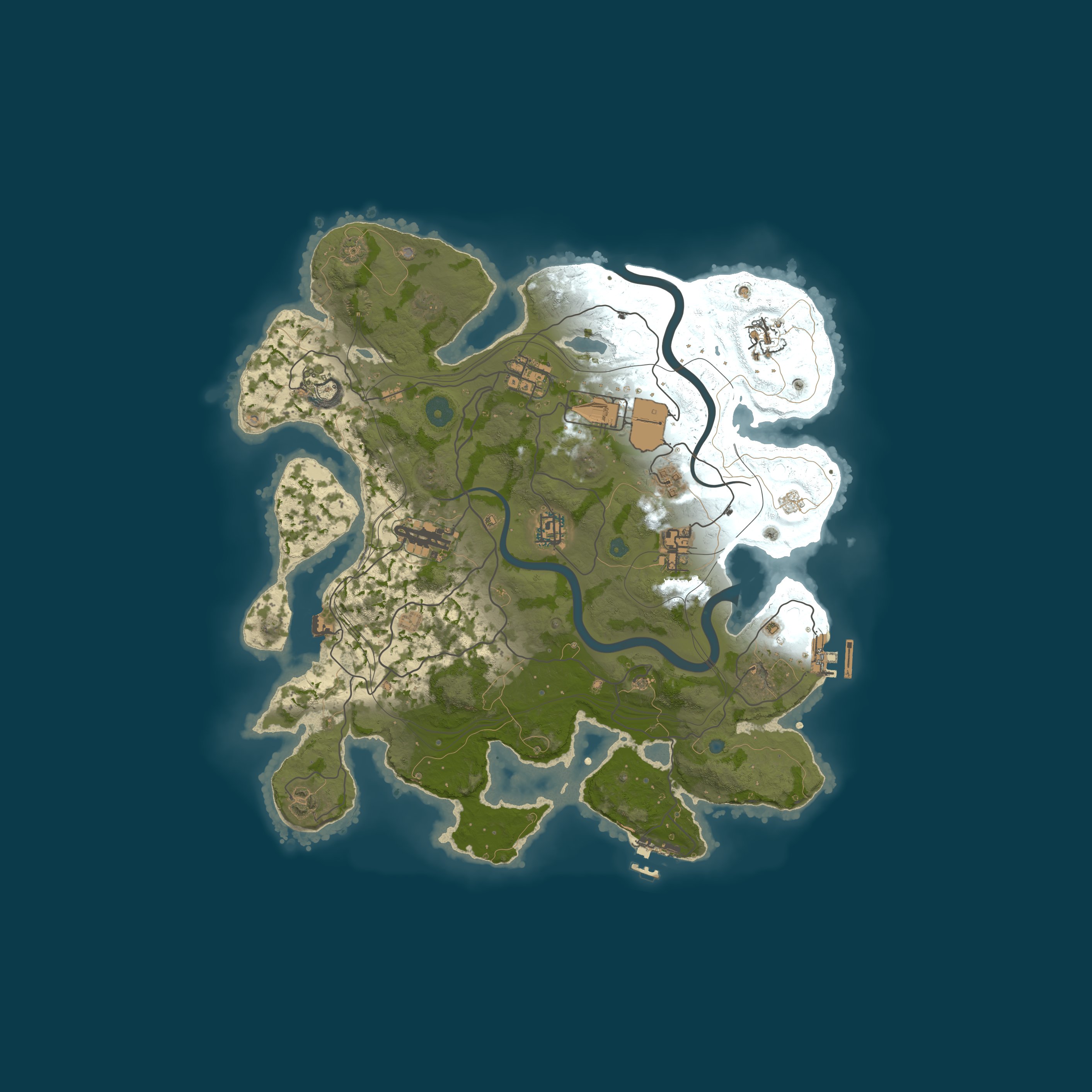Map for [TR/EU] SKY RUST | Solo Duo Trio | Yeni Başlayanlar Just Wipe