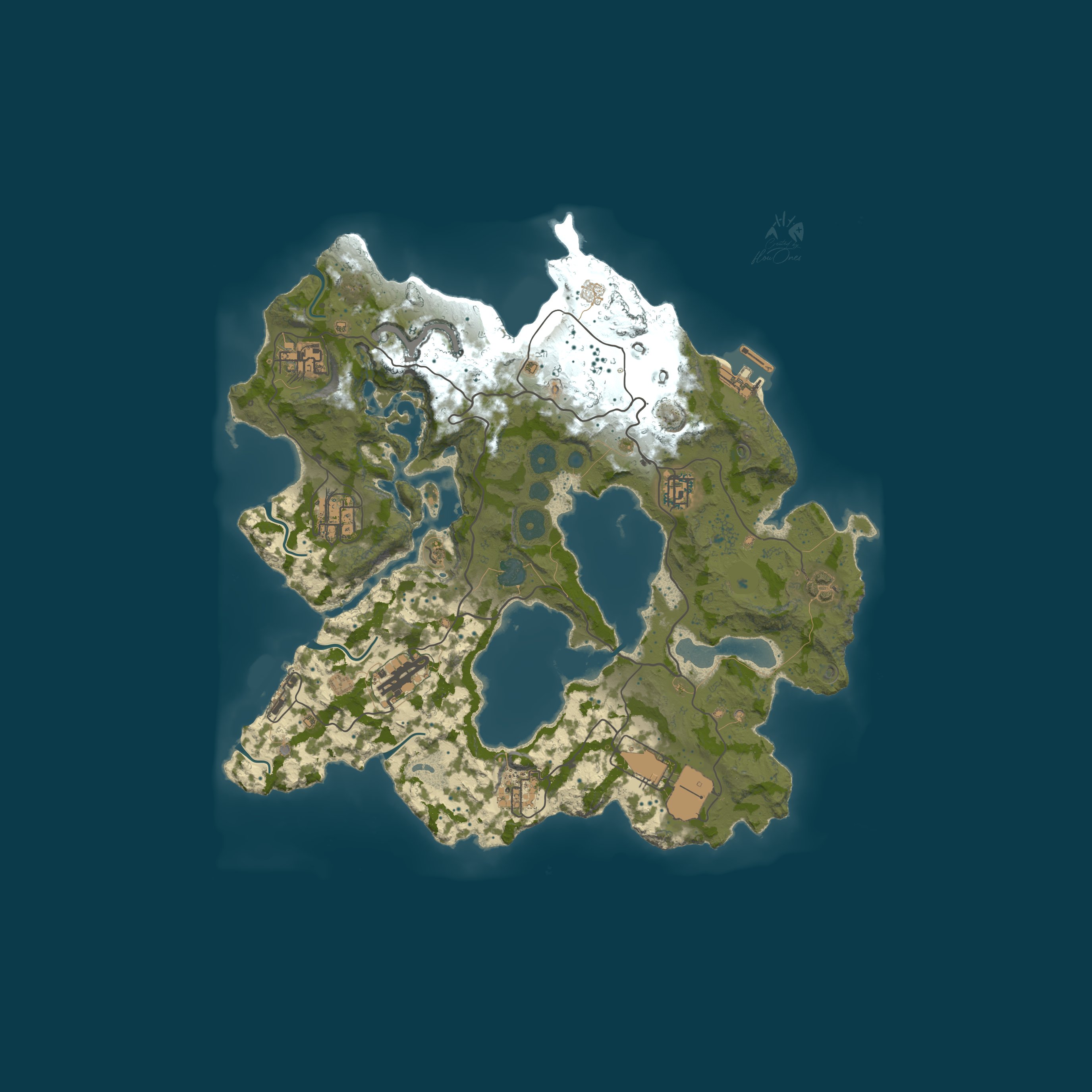 Custom Map, size 3500, seed 1337