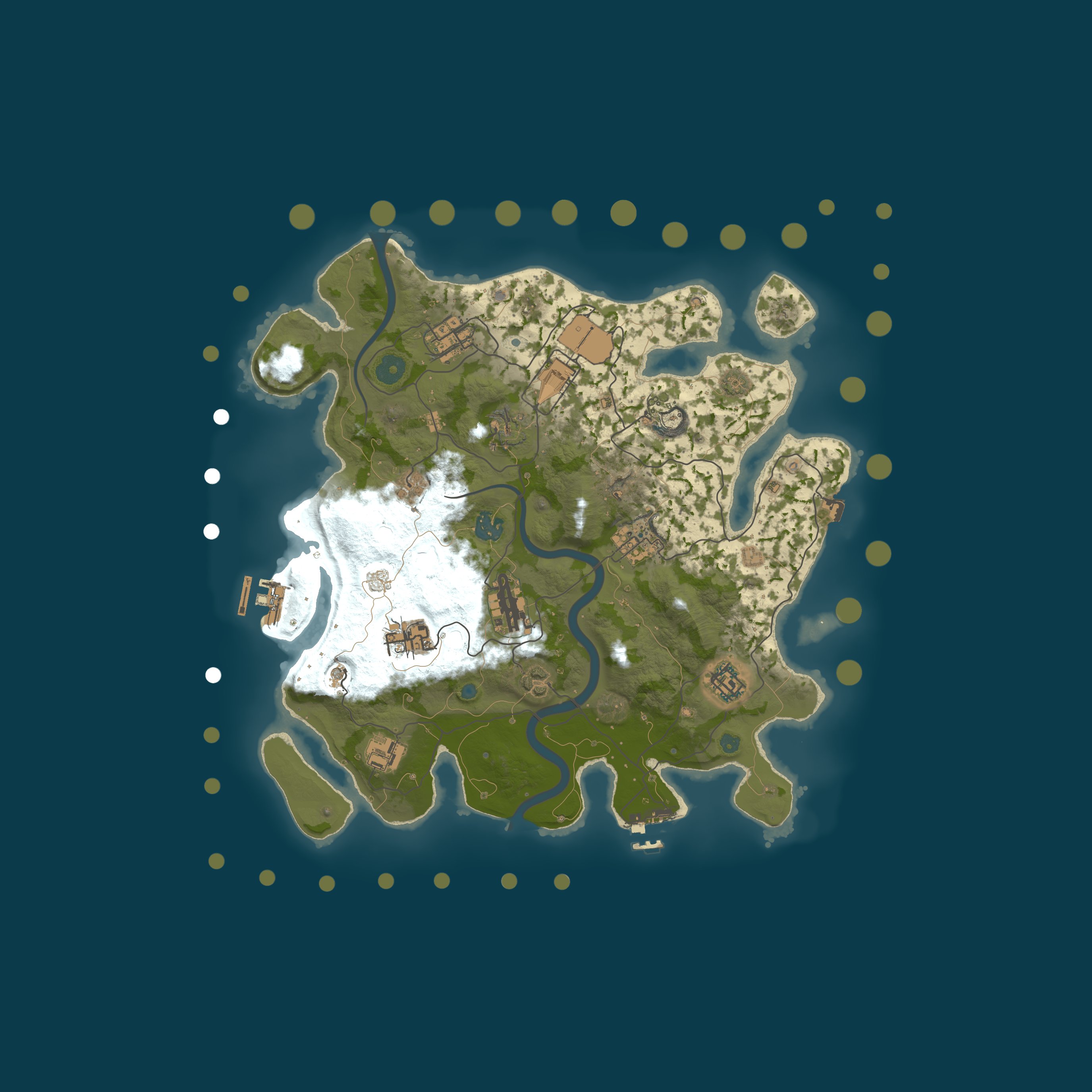 Custom Map, size 3500, seed 12345