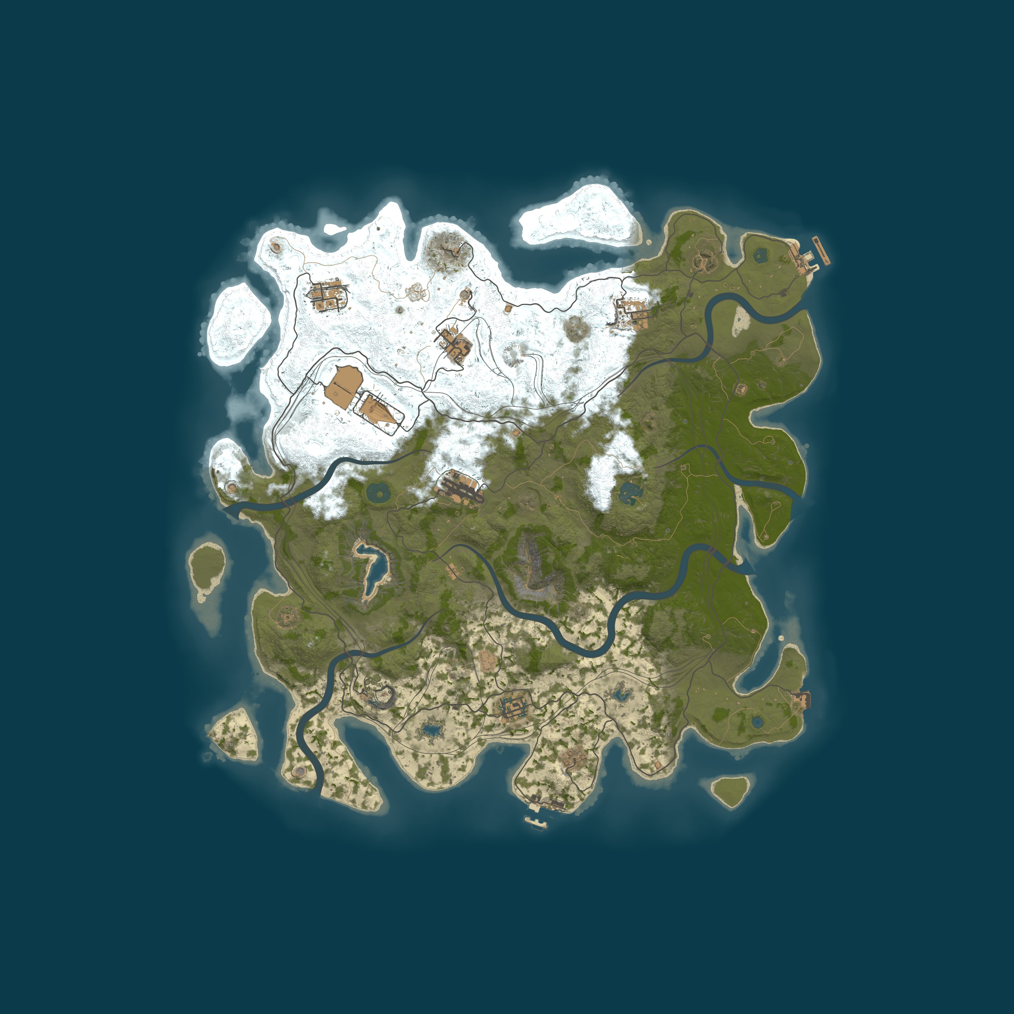 Map for Scorchline PVE | Raidable Bases | Monthly Wipes & BP Wipes | Ev