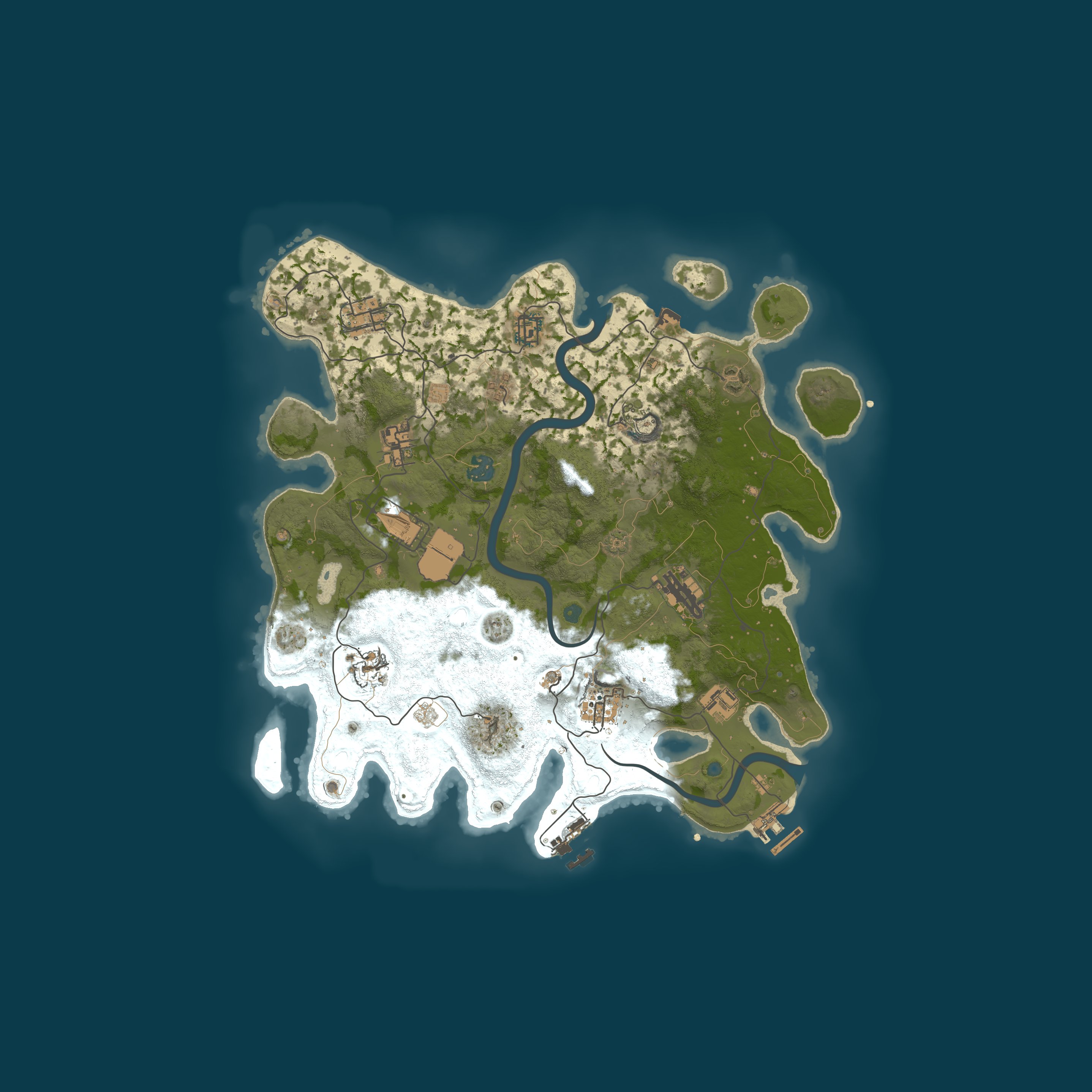 Mumble Rust — Классика для Новичков — Mapa proceduralna 4500, seed 744944234
