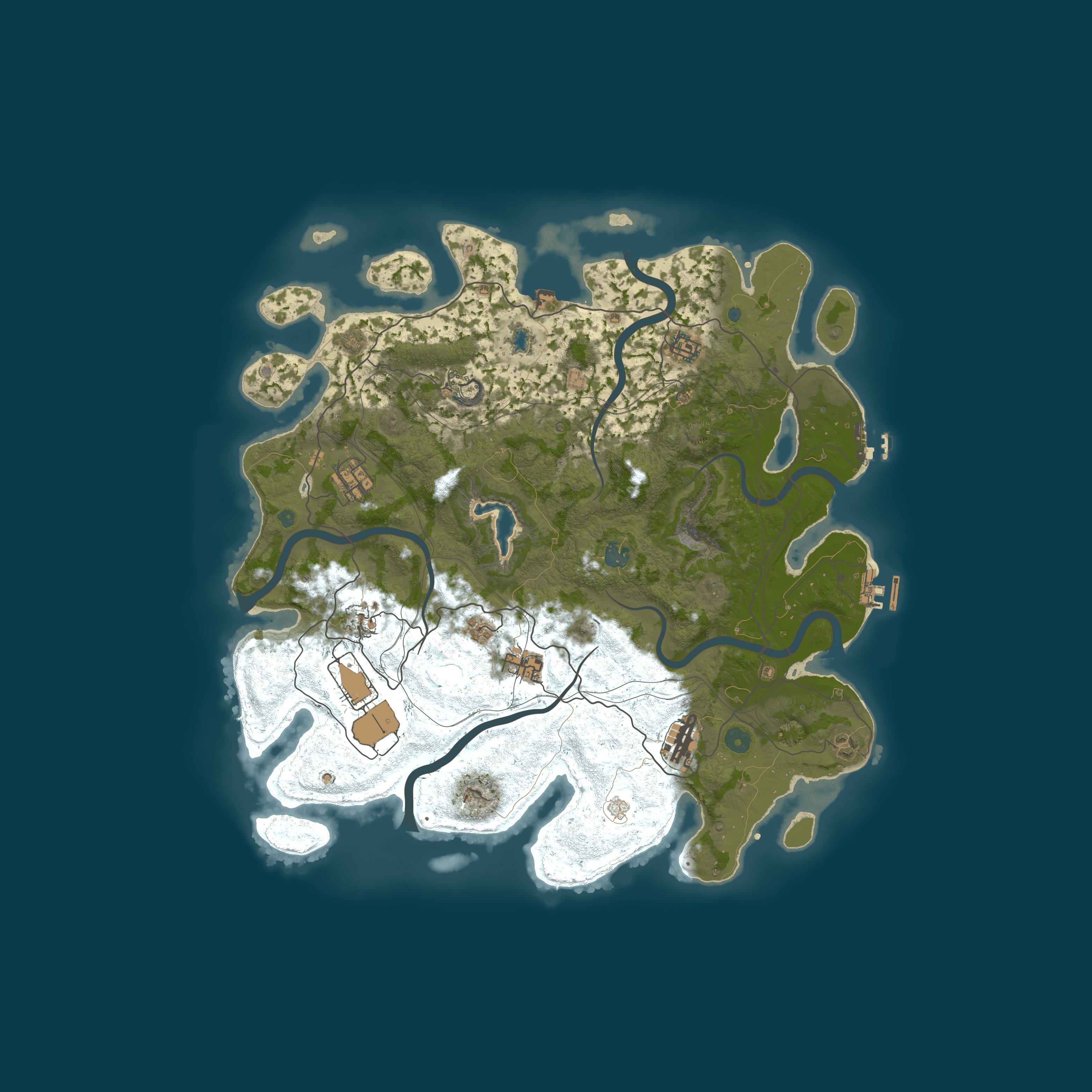 Map for Save Ferrous PvE - No Decay/Raidable Bases/Events/Training