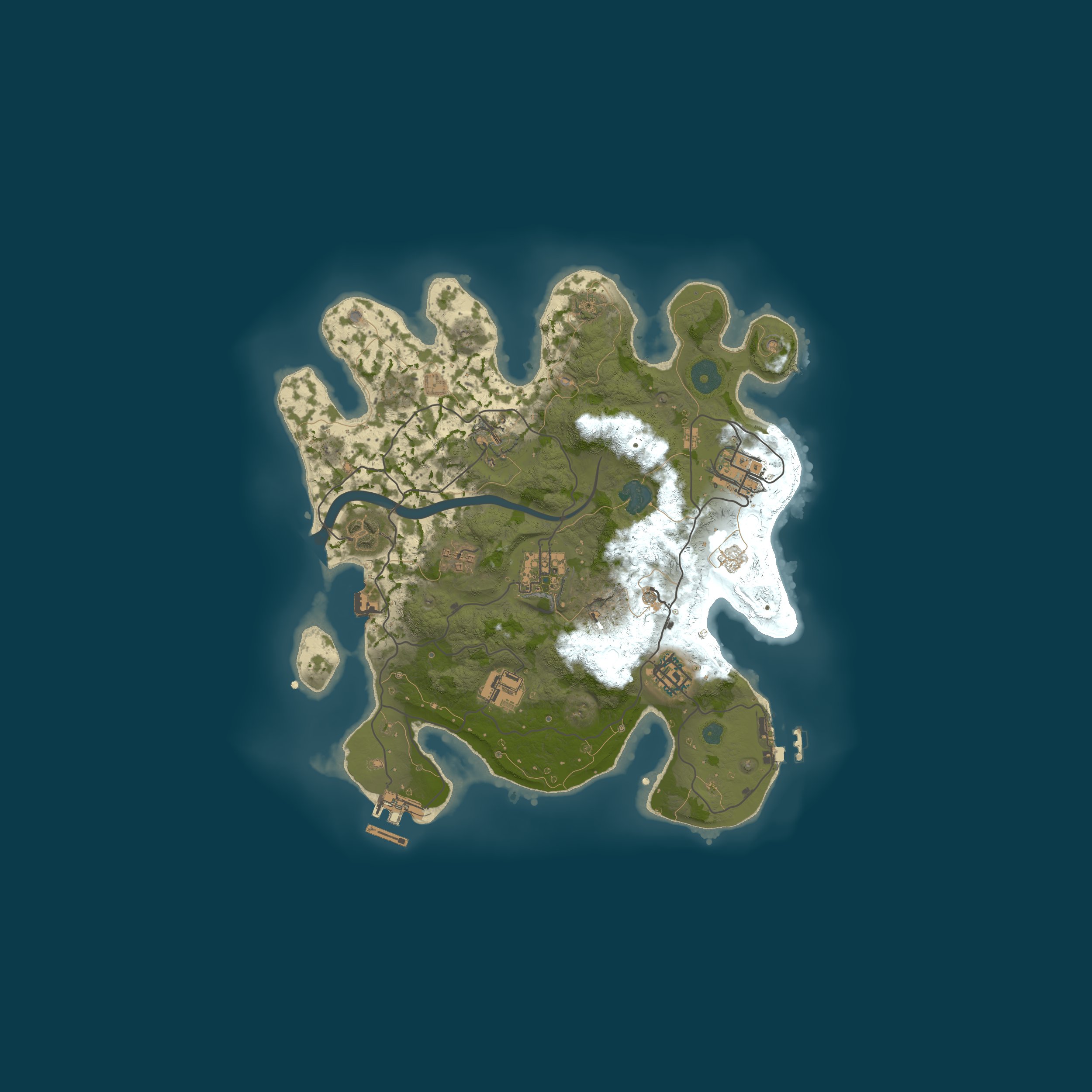 Procedural Map, size 3000, seed 1760509014