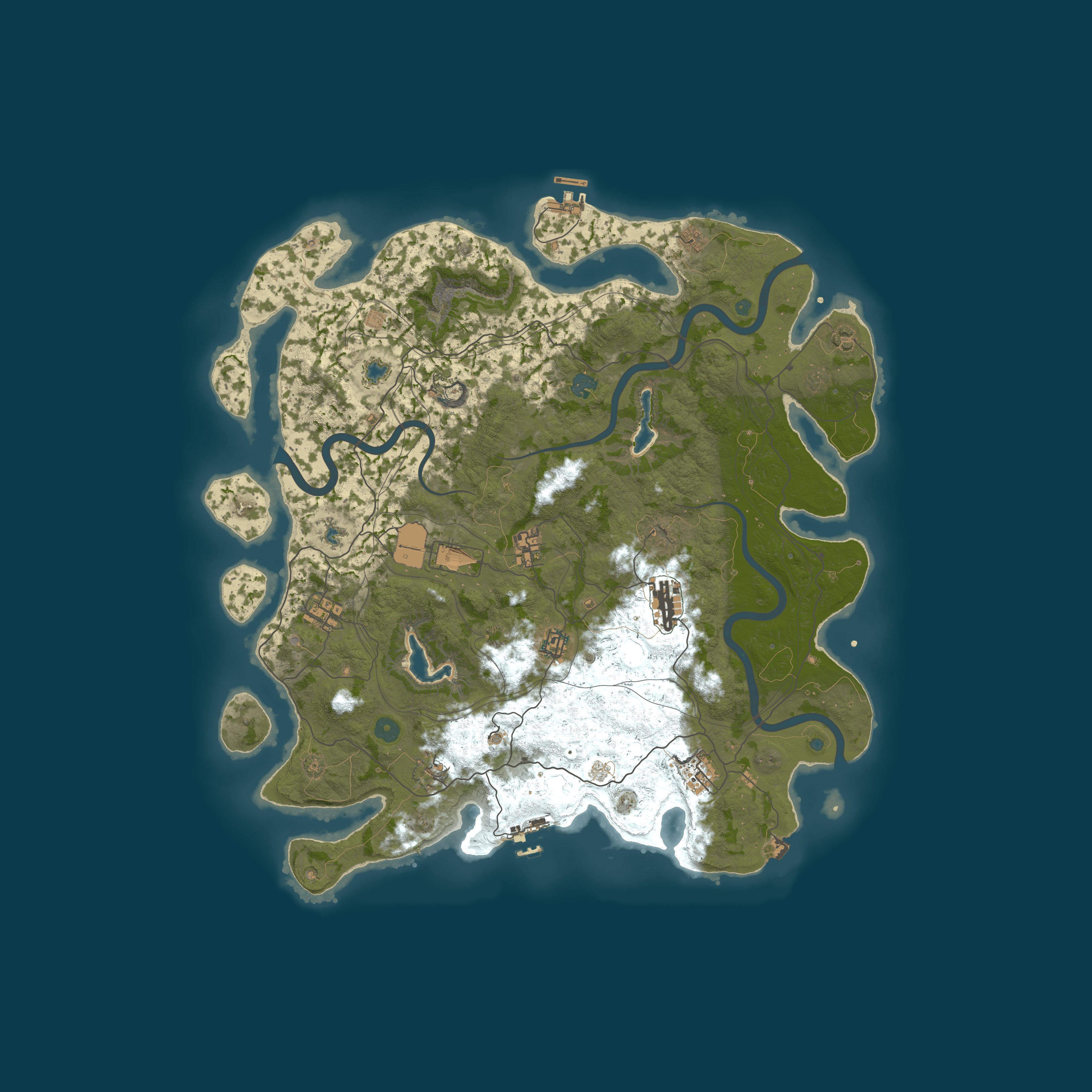 Map for ausRUSTen #2 |PvE|Raidable Bases|Defendable Bases|Defendable Ho