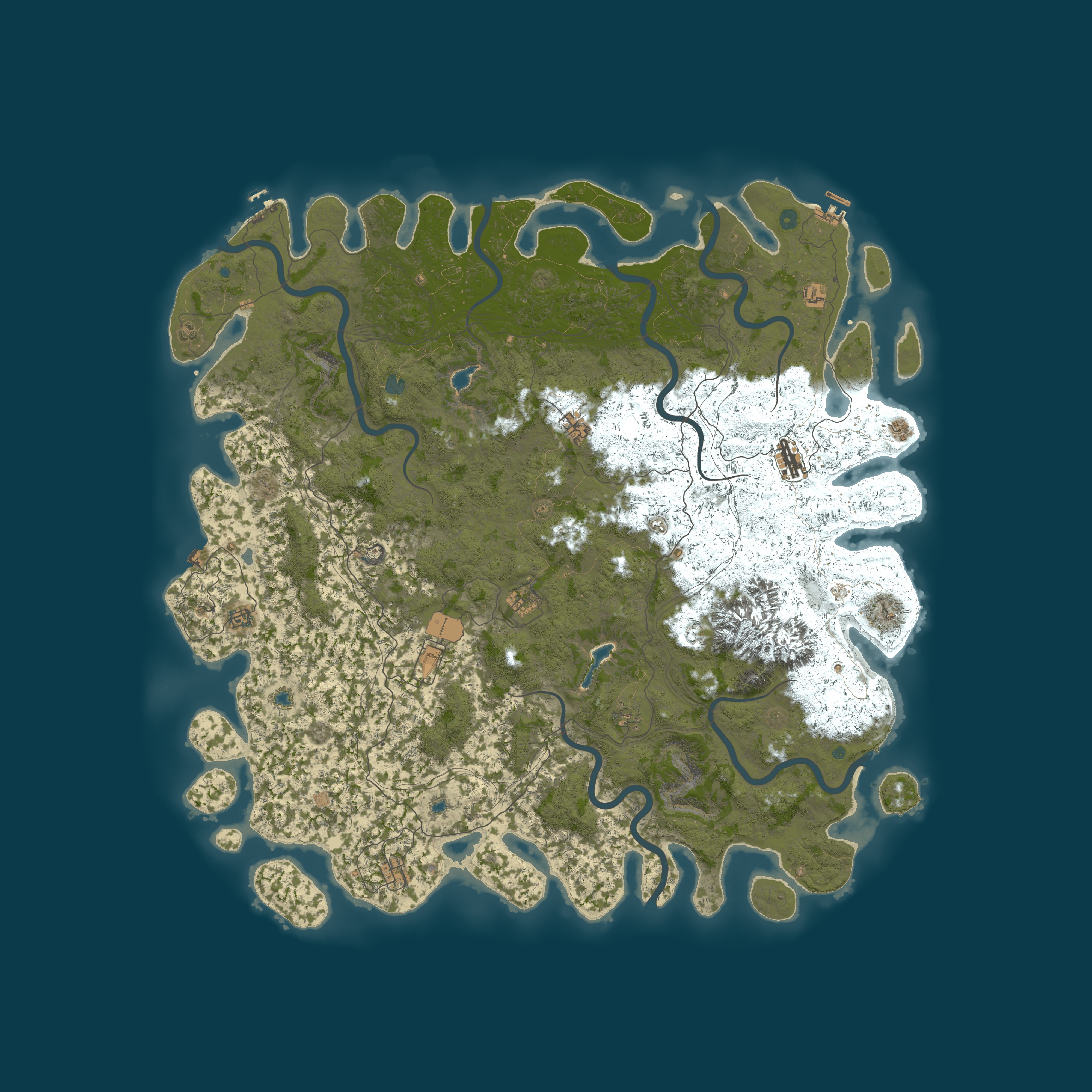 Map for TEST Wasteland Nomads [PvE] - No Raiding | No Killing