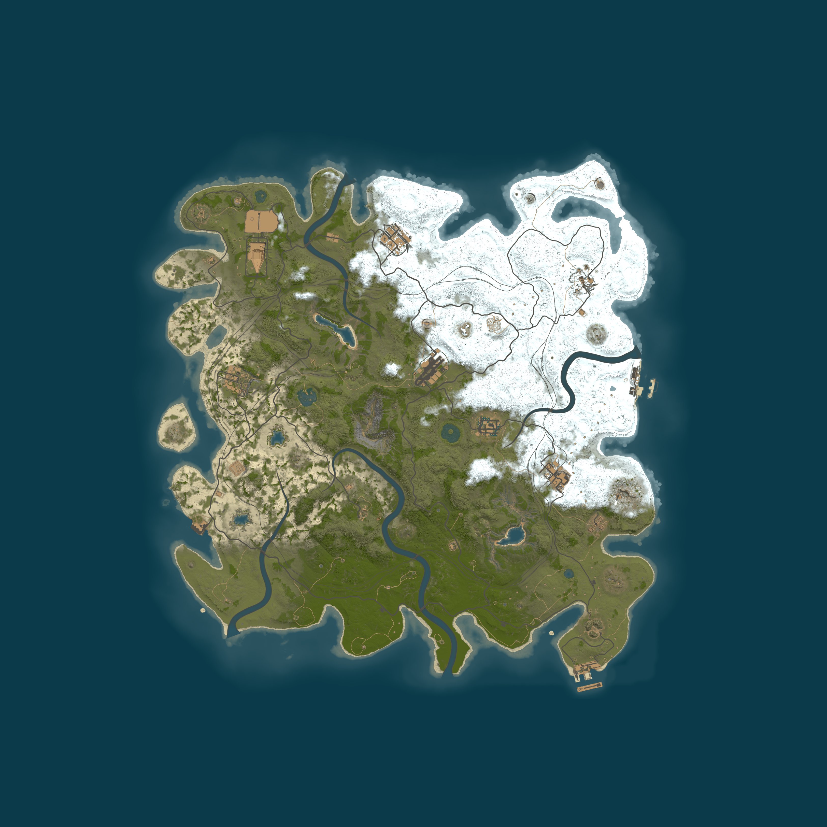 Map for [US] DEAD MAN RUST 5X ] PVP No BPs | Shop | Kits |Trio|