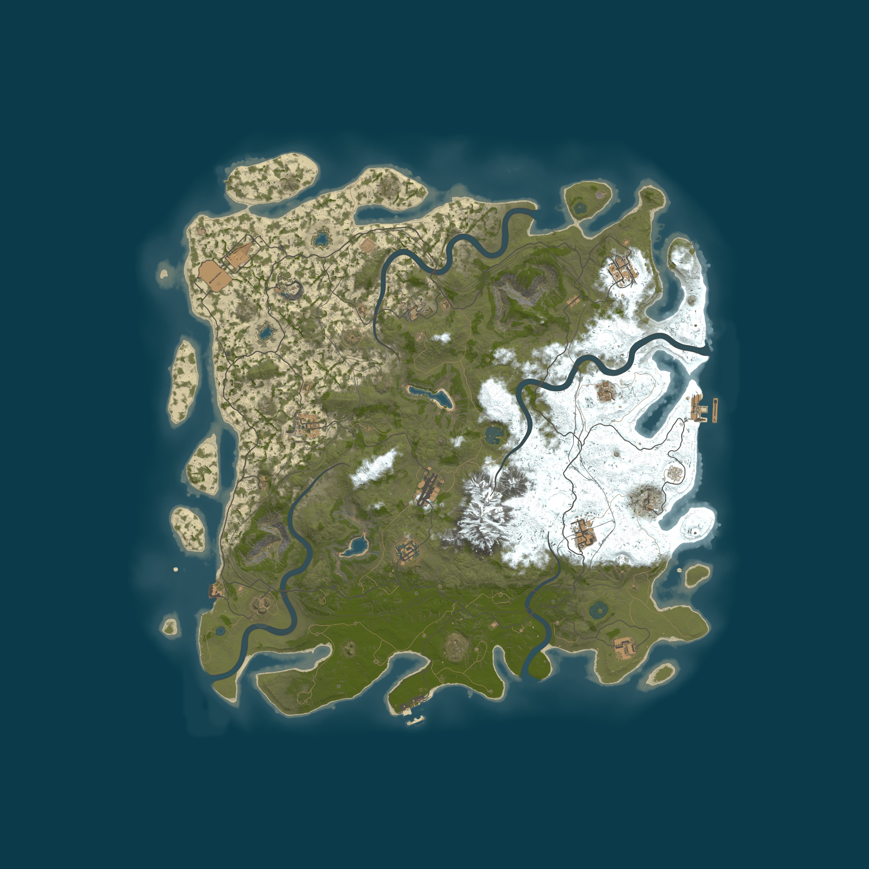 Procedural Map, size 5000, seed 1254
